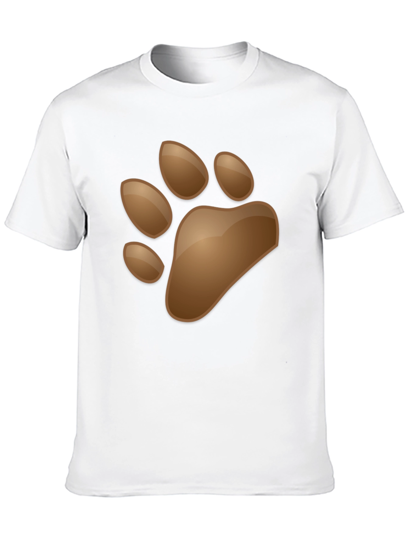 Mens Black T-Shirt with Animal Paw Print