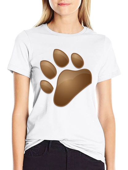 Mens Black T-Shirt with Animal Paw Print