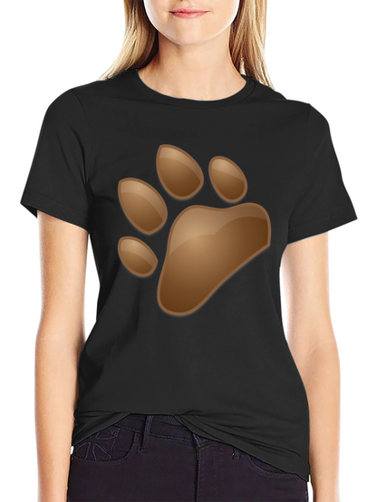 Mens Black T-Shirt with Animal Paw Print