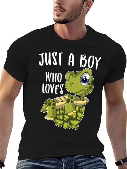 Boy Loves Turtles T-Shirt - Cute Turtle Graphic Tee