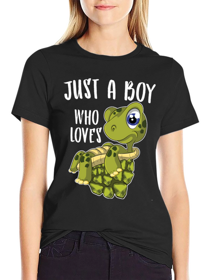 Boy Loves Turtles T-Shirt - Cute Turtle Graphic Tee