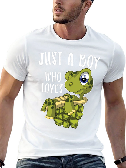 Boy Loves Turtles T-Shirt - Cute Turtle Graphic Tee