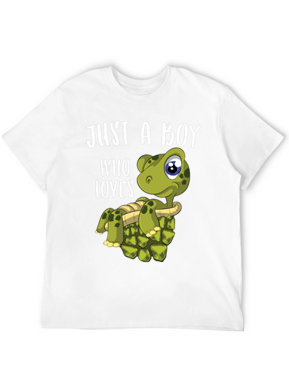 Boy Loves Turtles T-Shirt - Cute Turtle Graphic Tee