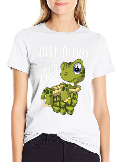 Boy Loves Turtles T-Shirt - Cute Turtle Graphic Tee