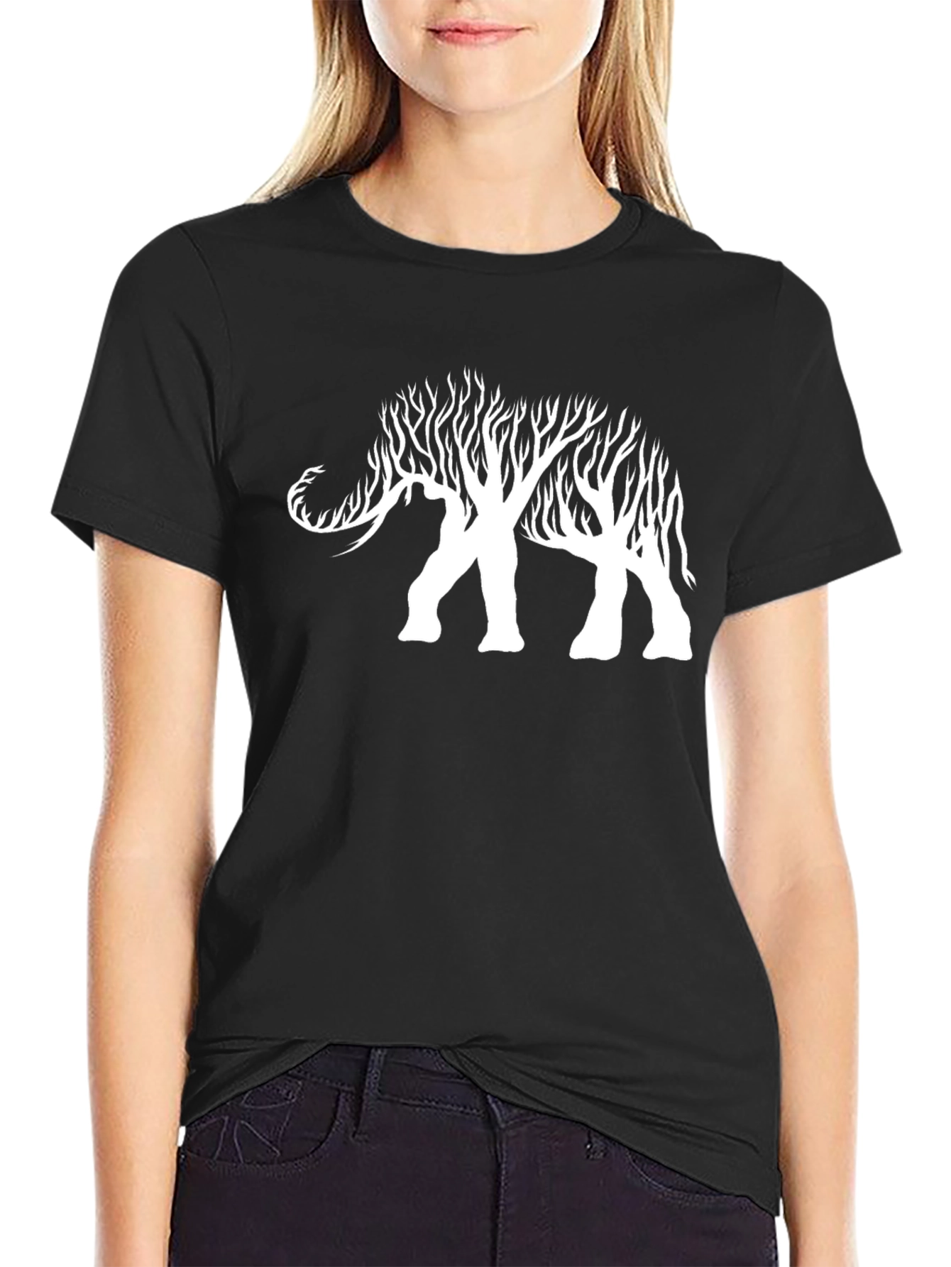 Elephant Tree Graphic Tee - Black
