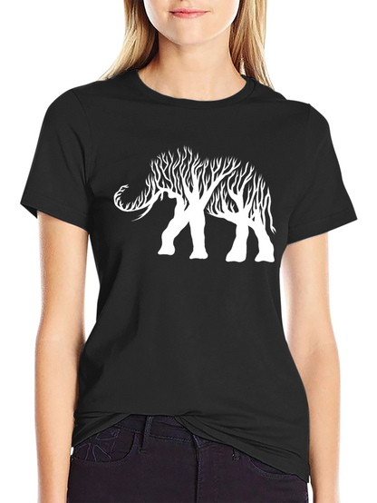 Elephant Tree Graphic Tee - Black