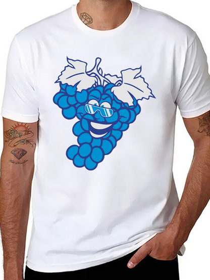 Cool Grape Cartoon Graphic T-Shirt