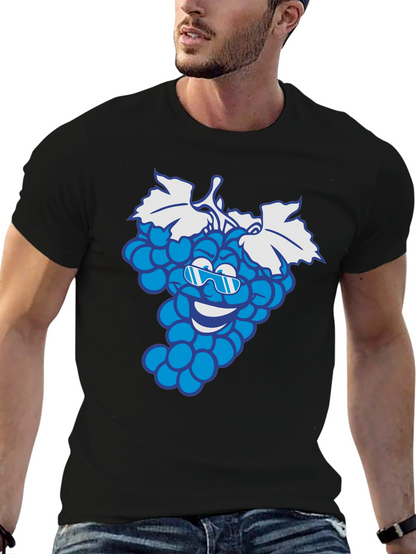Cool Grape Cartoon Graphic T-Shirt