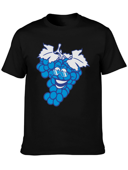 Cool Grape Cartoon Graphic T-Shirt