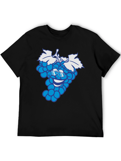 Cool Grape Cartoon Graphic T-Shirt