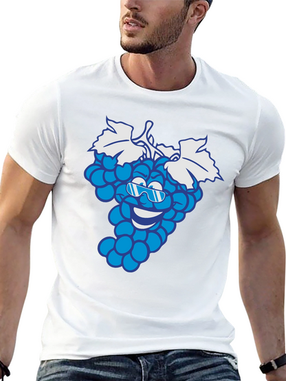 Cool Grape Cartoon Graphic T-Shirt