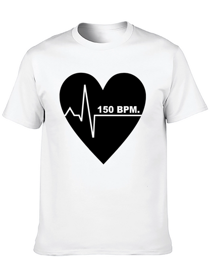 150 BPM Heartbeat T-Shirt - Black Graphic Tee