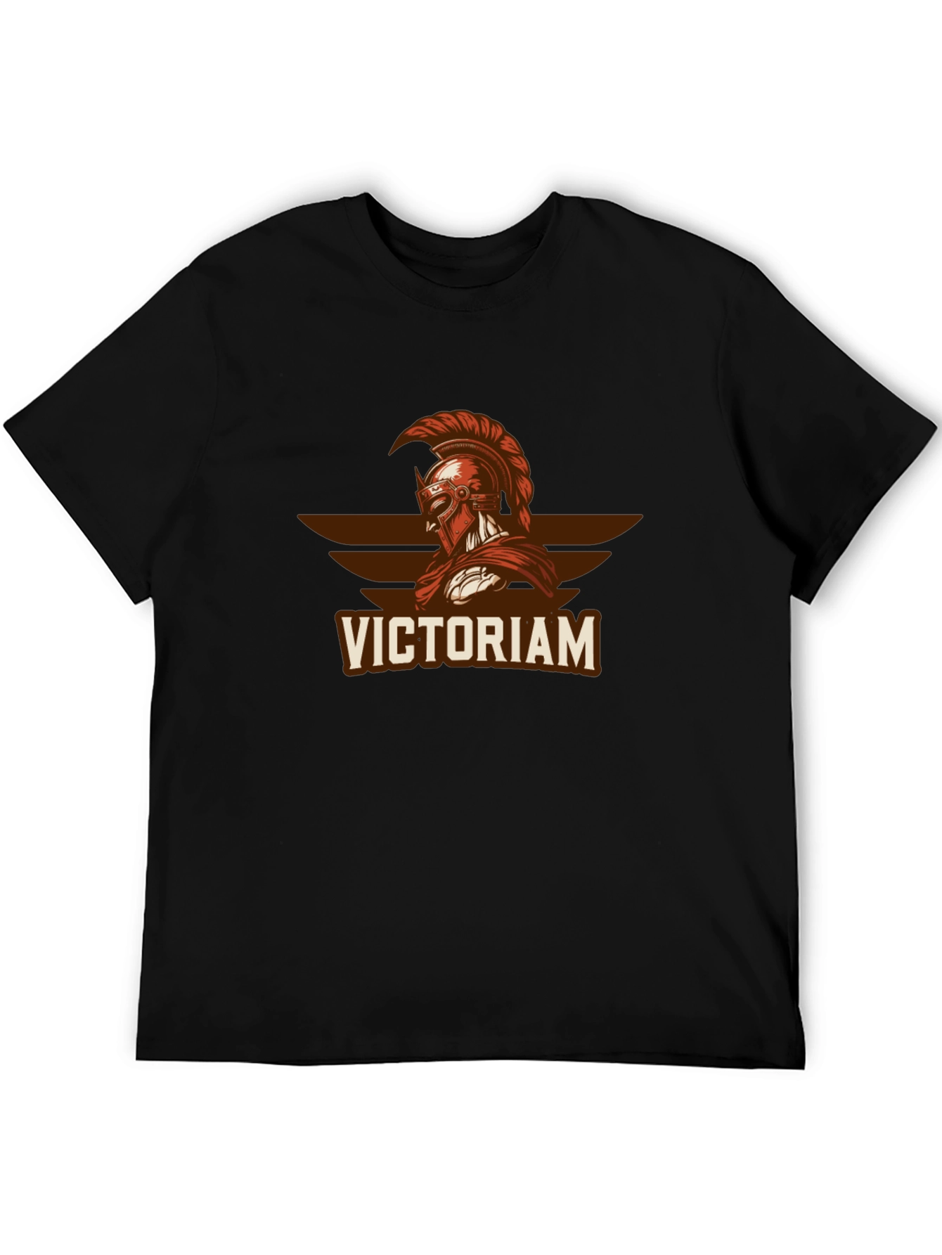 Victorian Spartan Graphic T-Shirt - Black