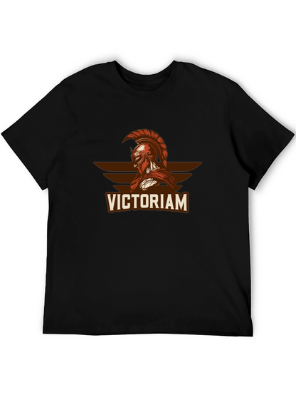 Victorian Spartan Graphic T-Shirt - Black
