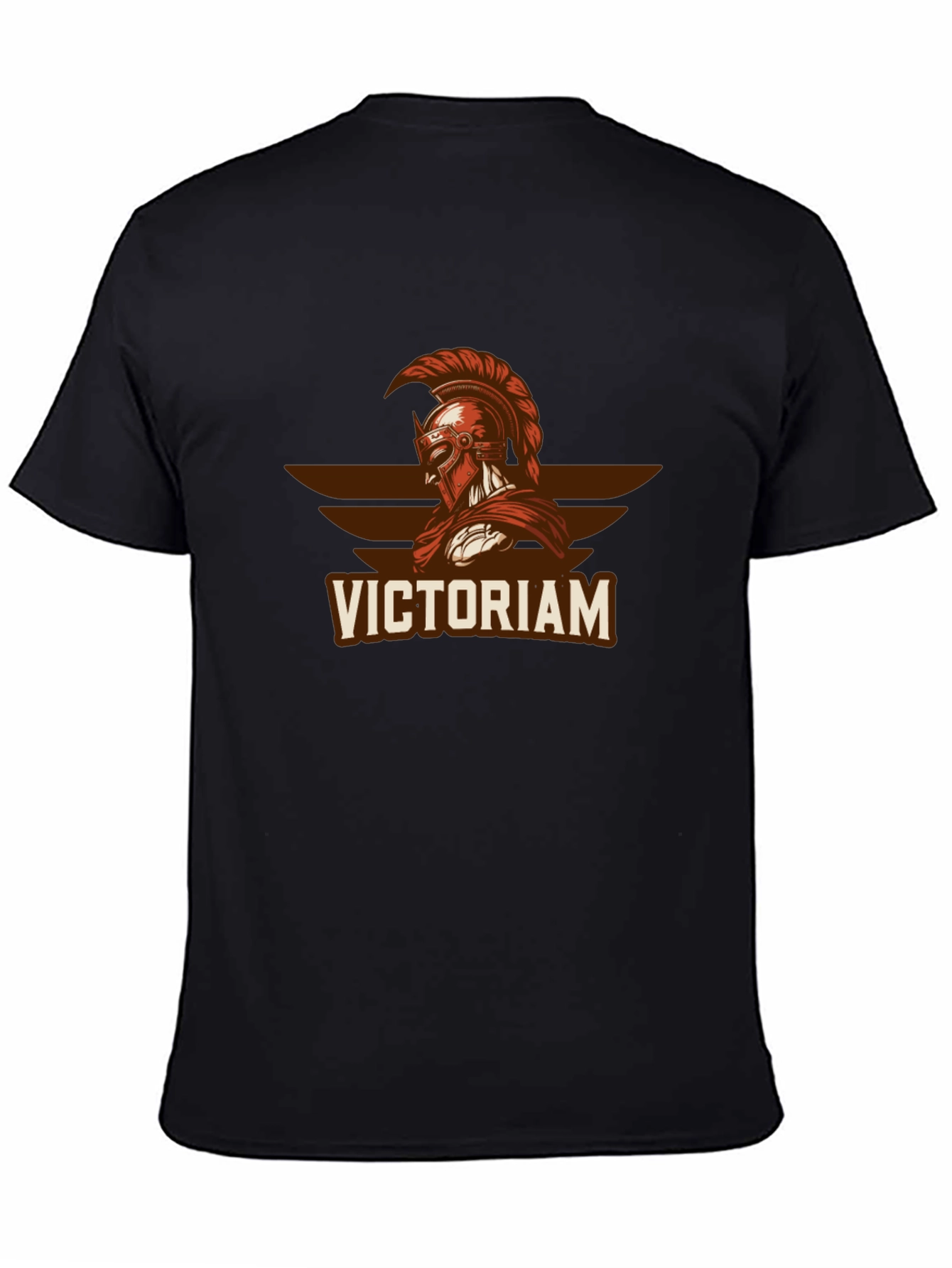 Victorian Spartan Graphic T-Shirt - Black