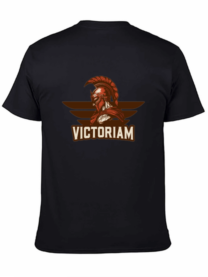 Victorian Spartan Graphic T-Shirt - Black