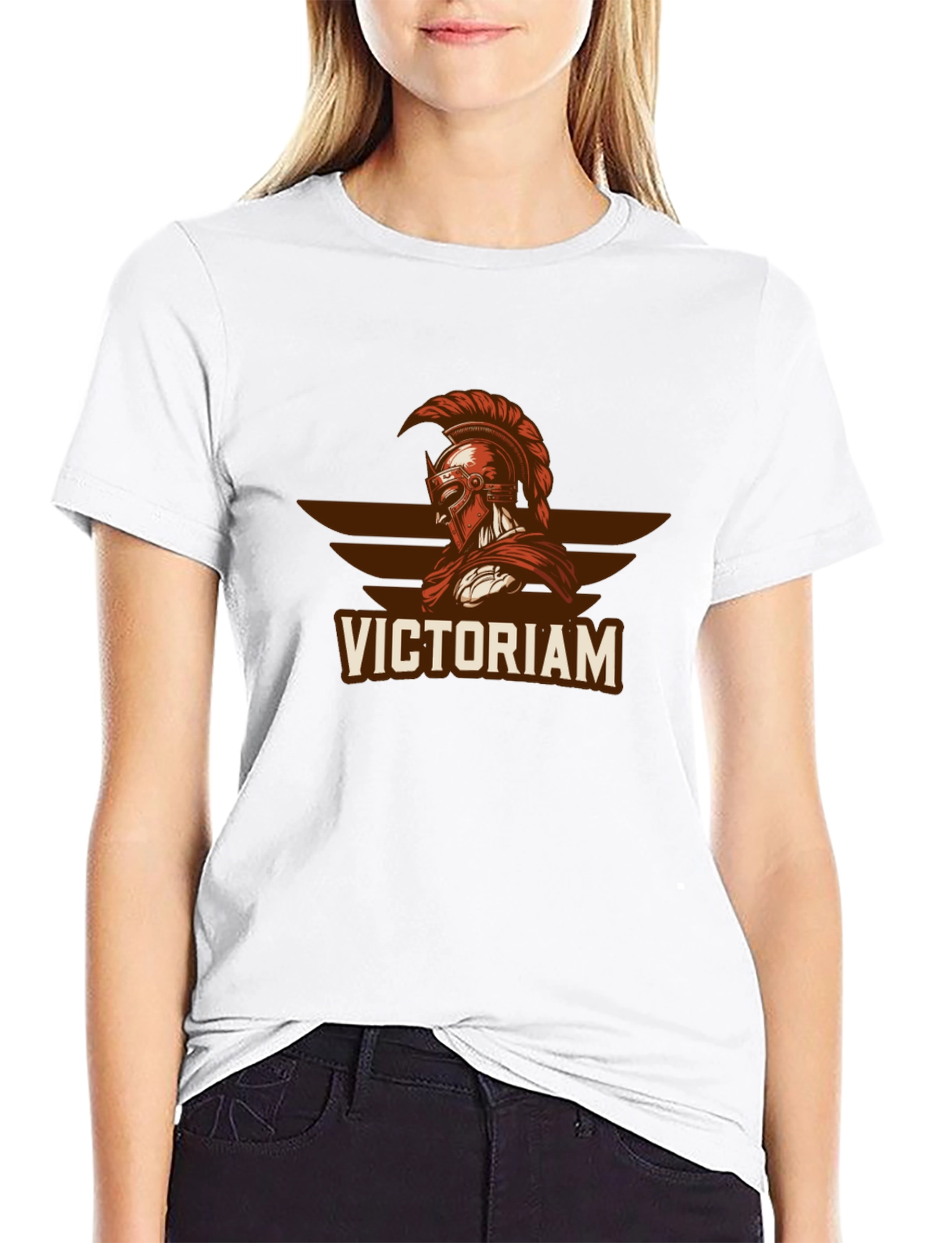 Victorian Spartan Graphic T-Shirt - Black