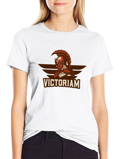 Victorian Spartan Graphic T-Shirt - Black