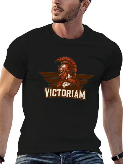 Victorian Spartan Graphic T-Shirt - Black