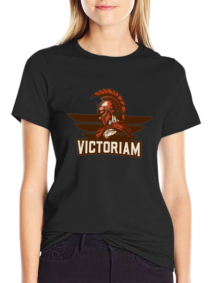 Victorian Spartan Graphic T-Shirt - Black