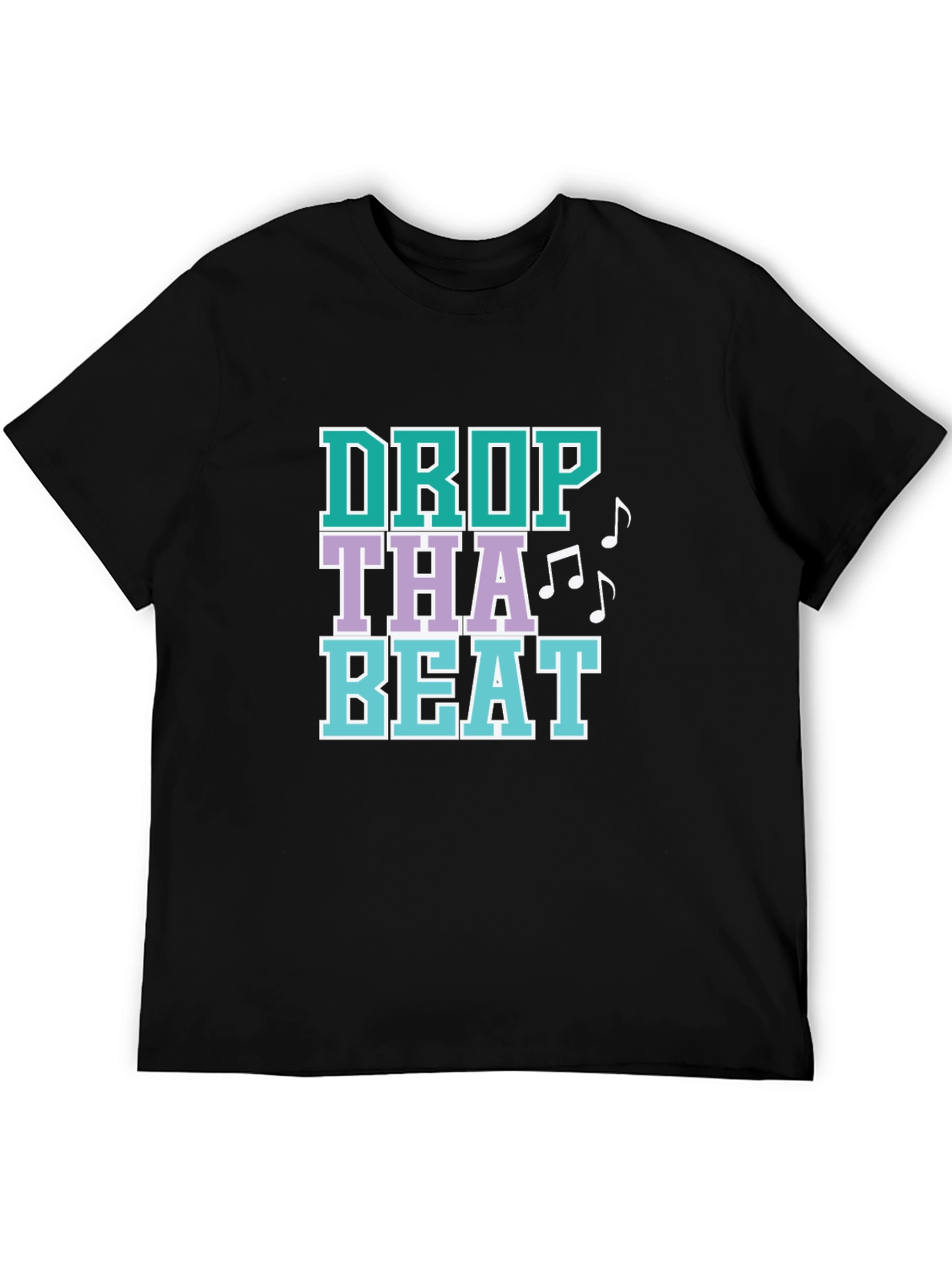 Drop That Beat Graphic Tee - Black Cotton