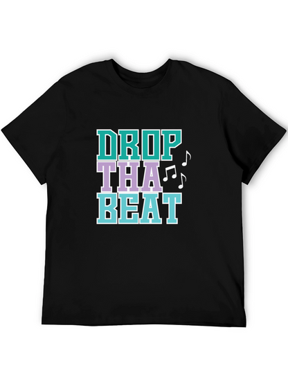Drop That Beat Graphic Tee - Black Cotton