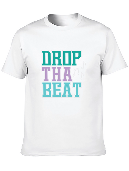 Drop That Beat Graphic Tee - Black Cotton