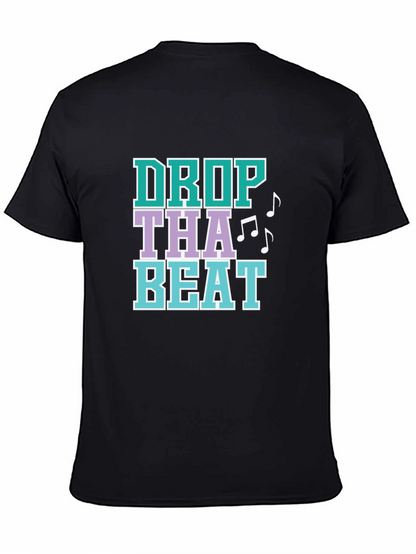 Drop That Beat Graphic Tee - Black Cotton