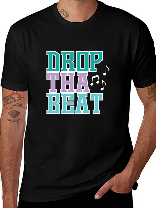 Drop That Beat Graphic Tee - Black Cotton