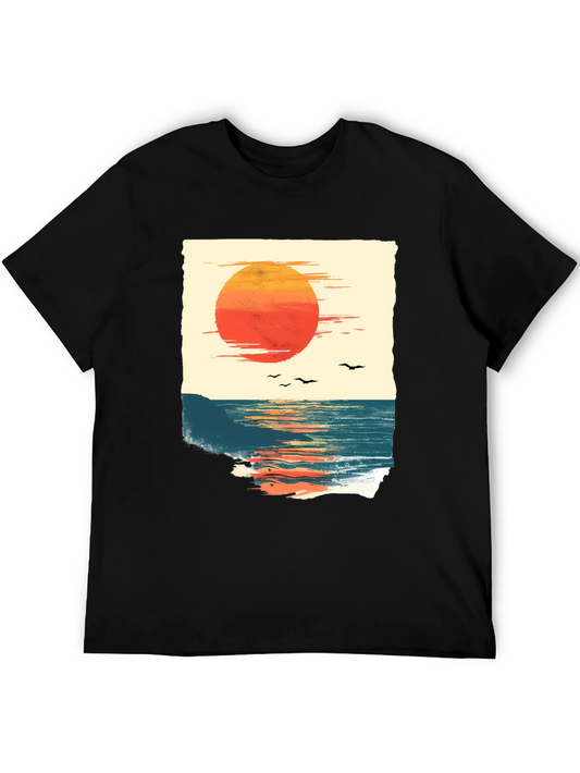 Sunset Graphic Tee - Coastal Design
