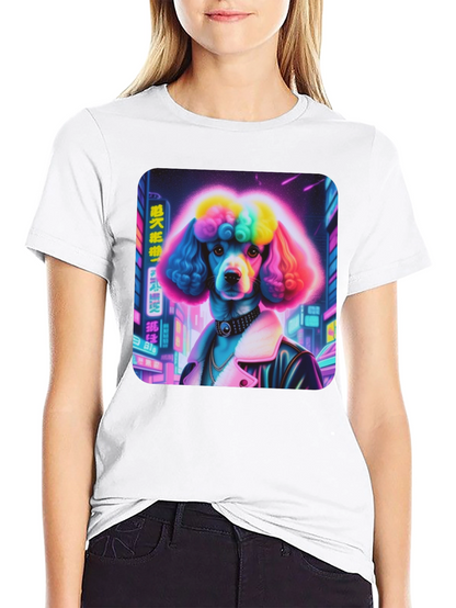 Cyberpunk Poodle Graphic Tee