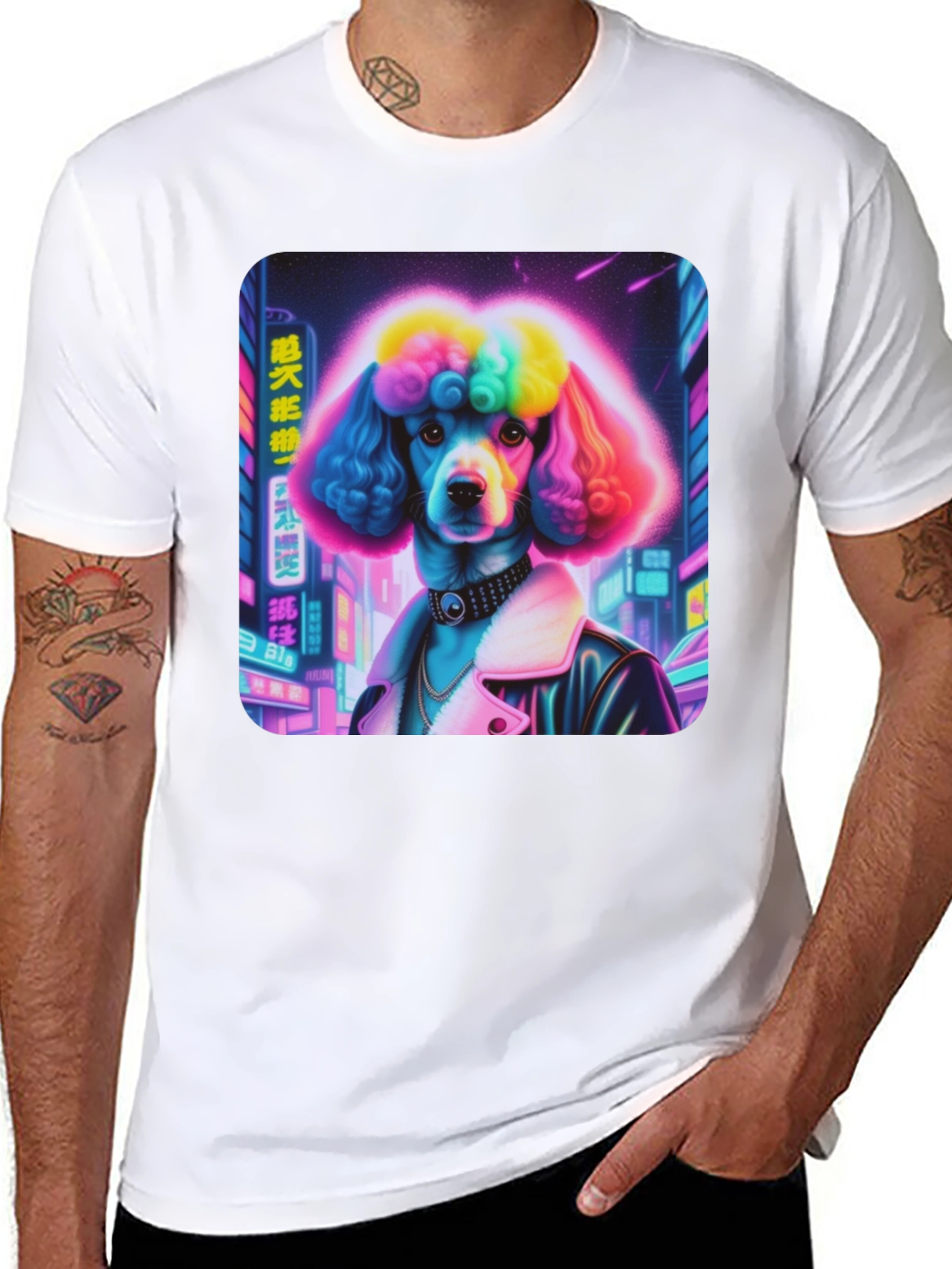 Cyberpunk Poodle Graphic Tee