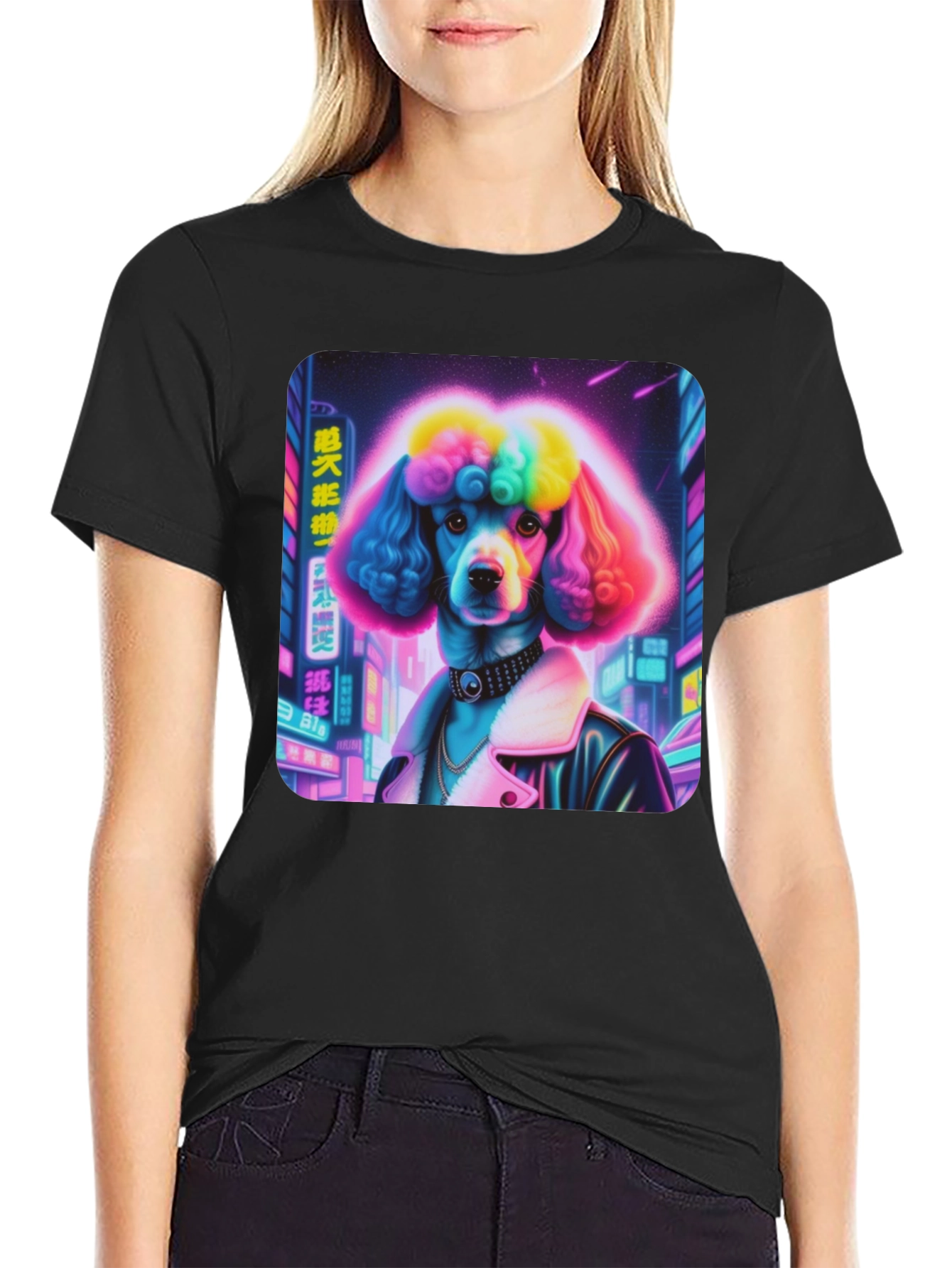 Cyberpunk Poodle Graphic Tee