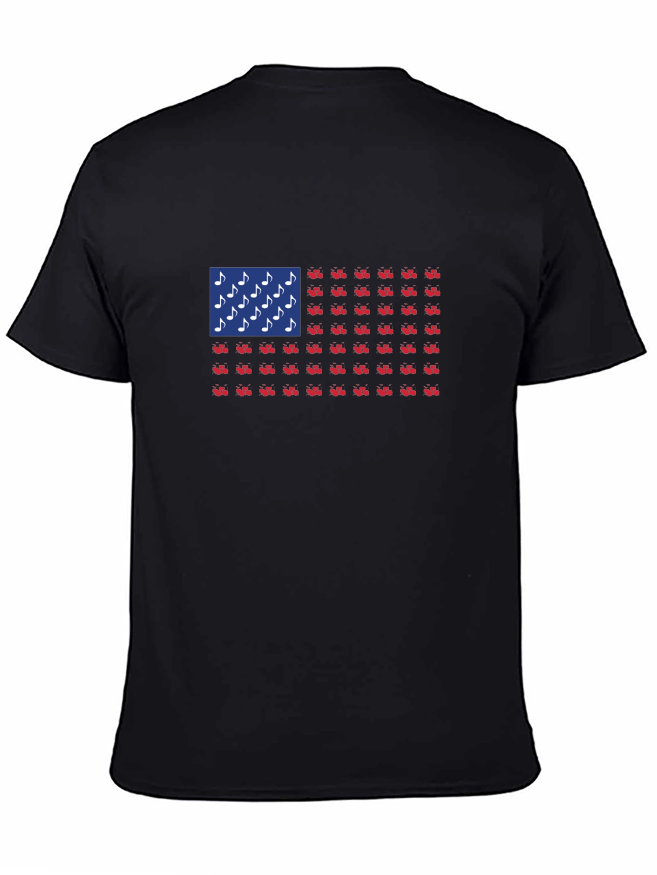 Patriotic Musical Note & Tractor Flag T-Shirt