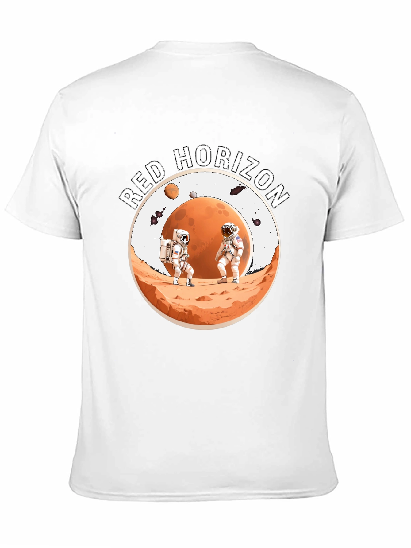 Red Horizon Astronaut Graphic Tee