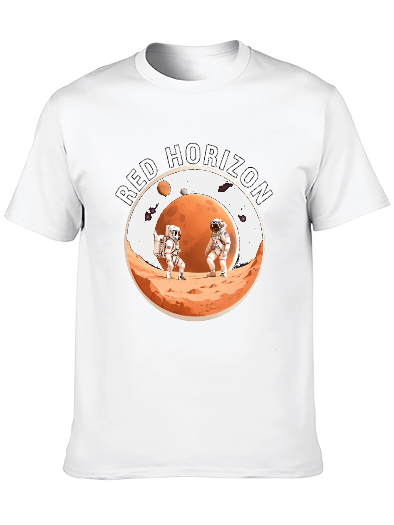 Red Horizon Astronaut Graphic Tee