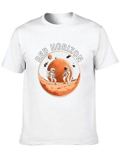 Red Horizon Astronaut Graphic Tee
