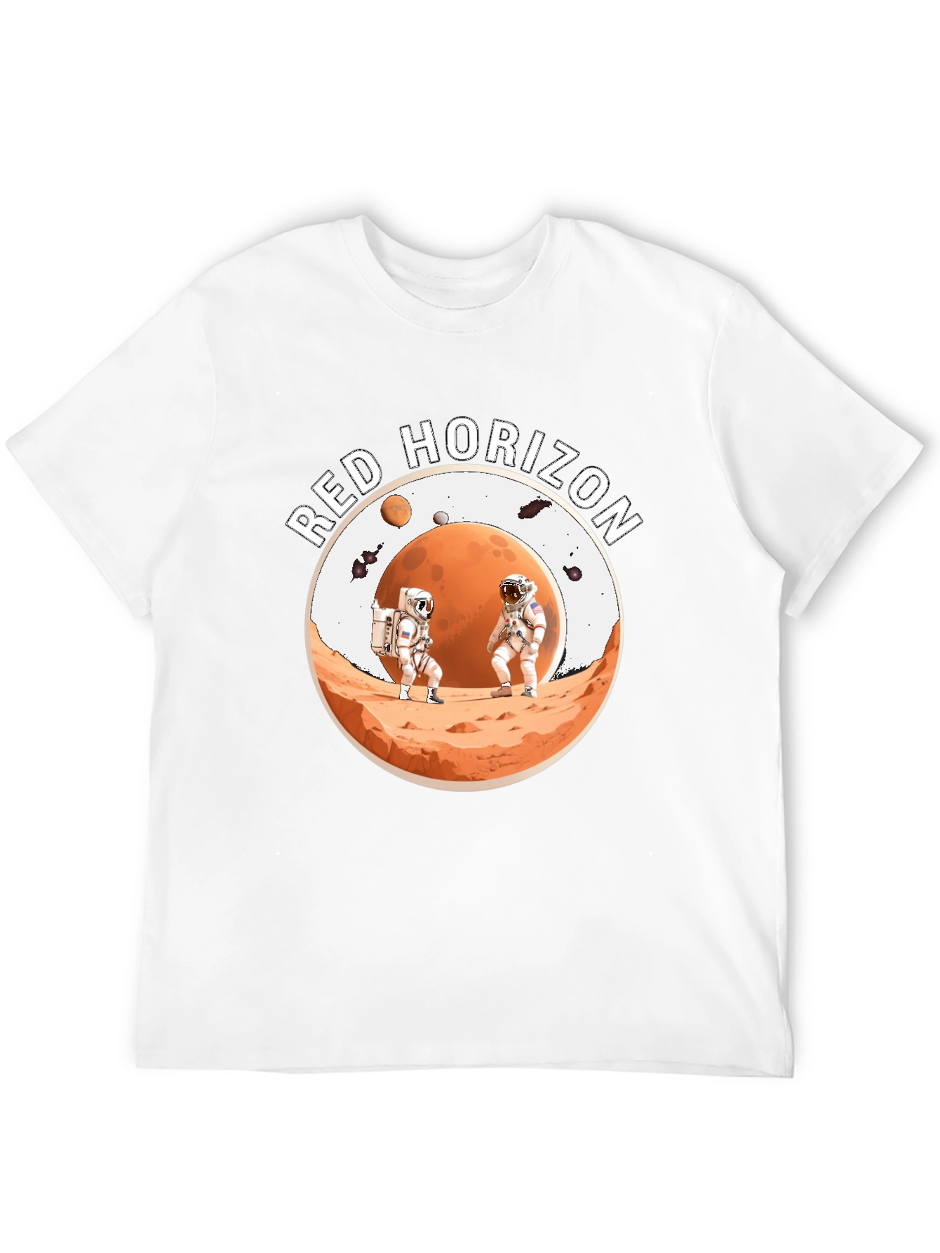 Red Horizon Astronaut Graphic Tee