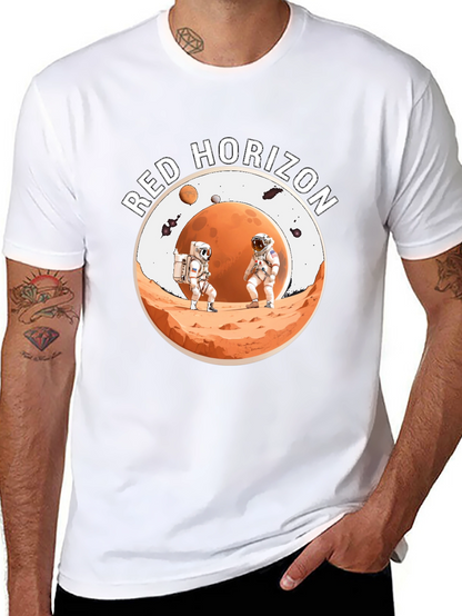 Red Horizon Astronaut Graphic Tee