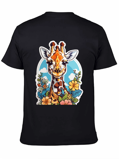 Giraffe Floral Graphic Tee - Unisex