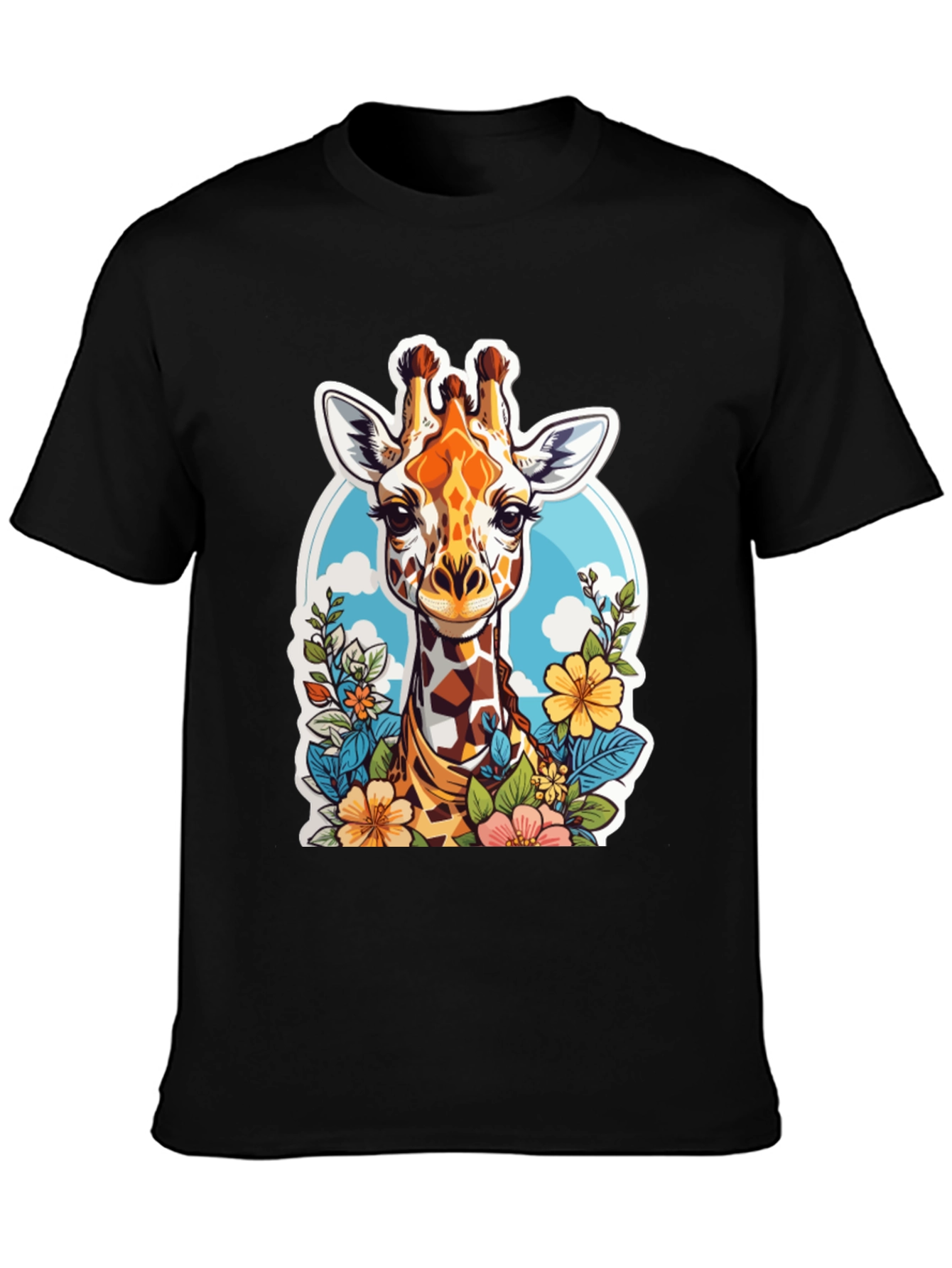 Giraffe Floral Graphic Tee - Unisex