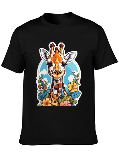 Giraffe Floral Graphic Tee - Unisex