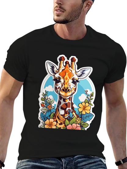 Giraffe Floral Graphic Tee - Unisex