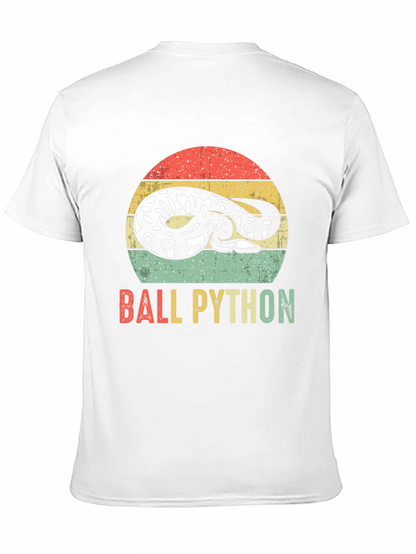 Retro Ball Python T-Shirt - Snake Lover Tee