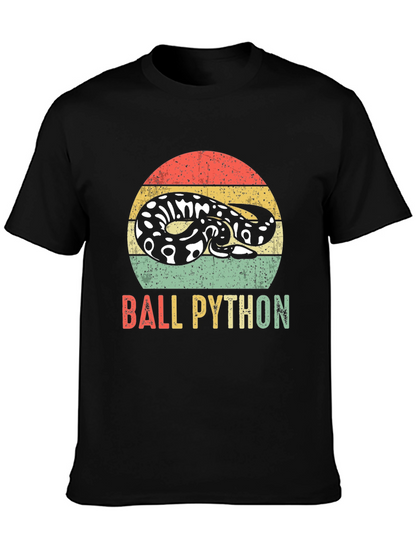 Retro Ball Python T-Shirt - Snake Lover Tee