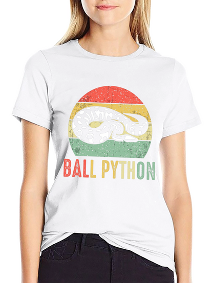 Retro Ball Python T-Shirt - Snake Lover Tee