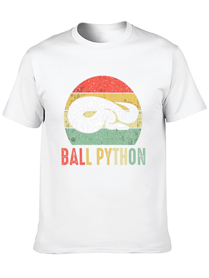 Retro Ball Python T-Shirt - Snake Lover Tee