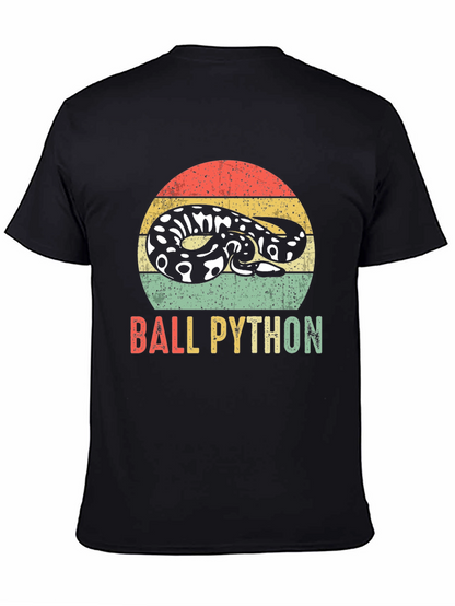 Retro Ball Python T-Shirt - Snake Lover Tee