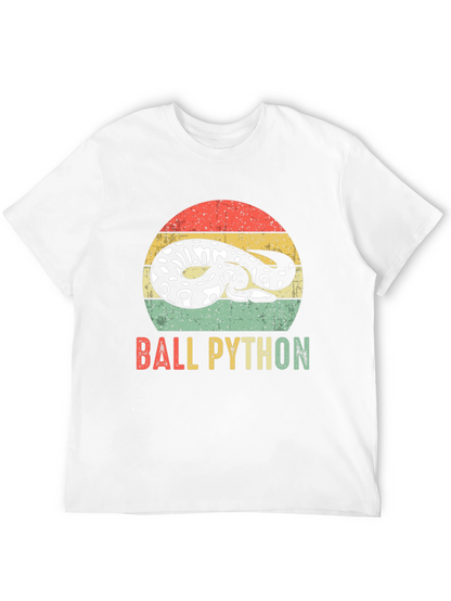 Retro Ball Python T-Shirt - Snake Lover Tee