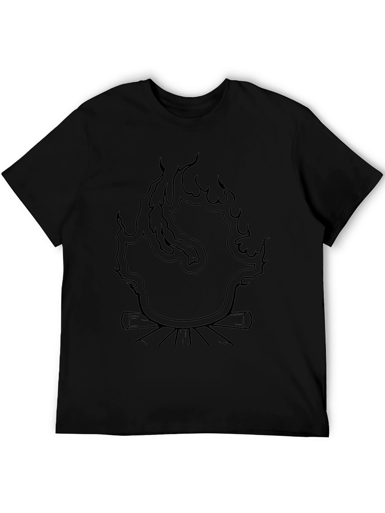 Campfire Graphic Tee - Black Unisex T-Shirt